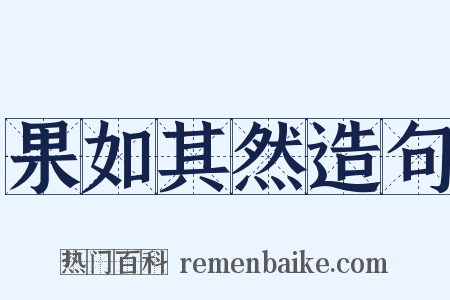 果如其然造句是什么意思的图片